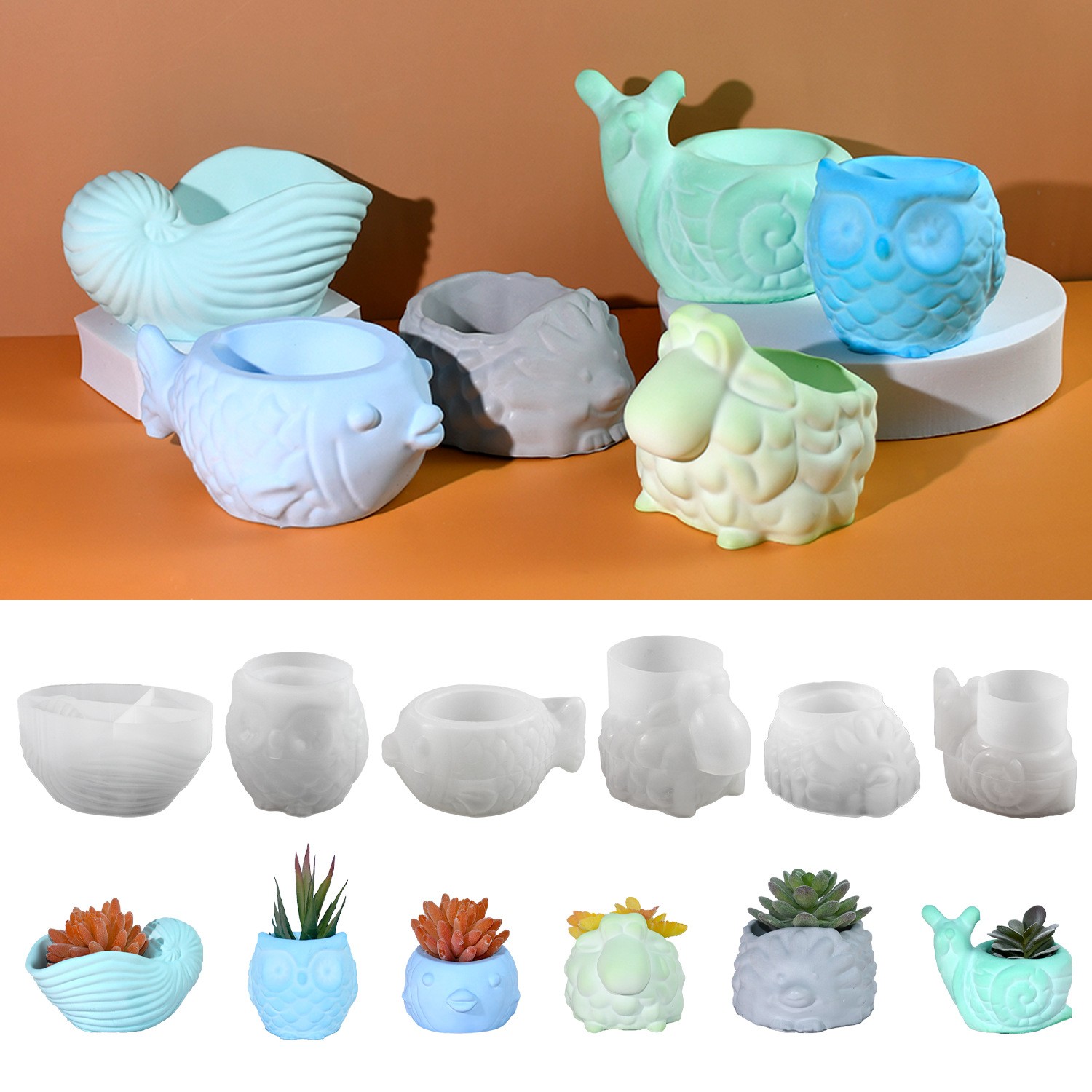 Potsticker Mold - 3D Animale Vaso di Fiori Stampo